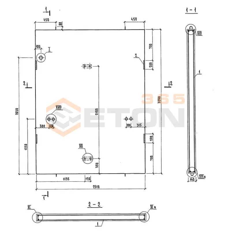 Панели шахт лифтов Серия 1.289.1-2 ПШЛ 100-33п-2 б