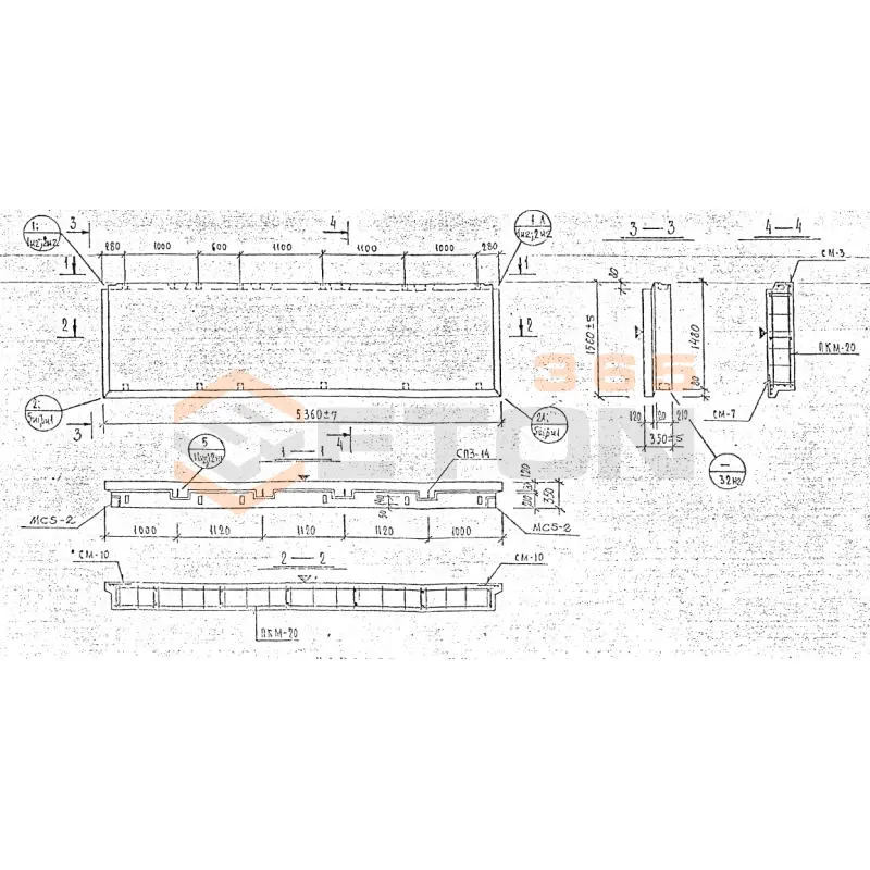 Панели наружных стен Серия 1.232 КЛ-2 НР 1-54-15-35 м (1.232 КЛ-2)