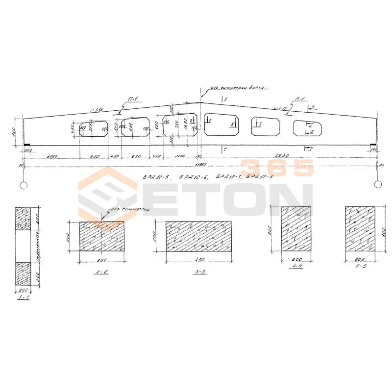 Балки решетчатые Шифр VI.896.1 БДР 12-7