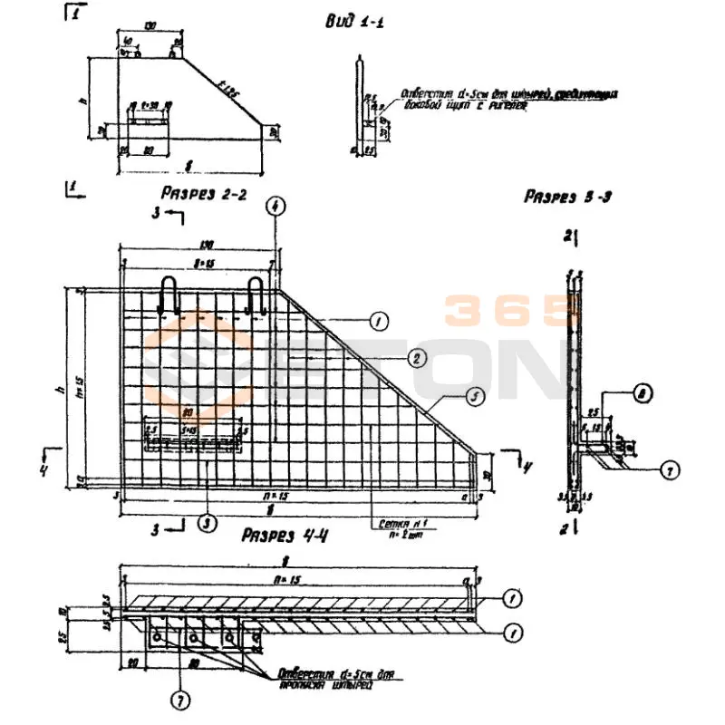 Блоки щитов боковые Серия 3.503-28 Т 1 (3.503-28)