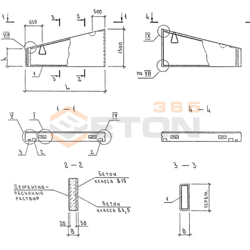 Панели стеновые двухслойные Серия 1.832.1-18.93 ПСД 30-15-20 ул