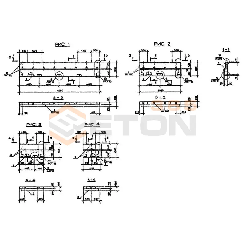 Панели наружных стен Серия 1.090.1-2с ПСП 60-10-4 пс (1.090.1-2с)
