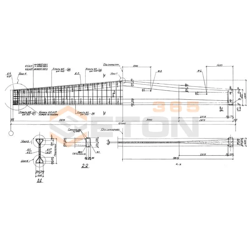 Балки Серия ПК 01-06 БДВ 12п-12 пр-2