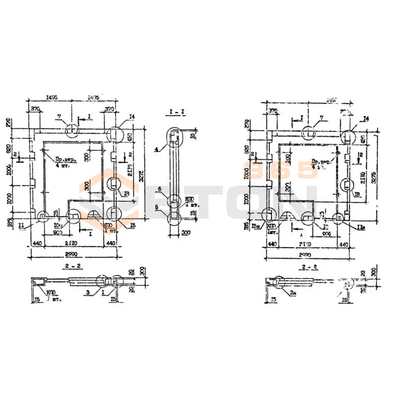 Панели наружных стен Серия 1.090.1-7с 2ПСБ 30-33-3-2 пс (1.090.1-7с)