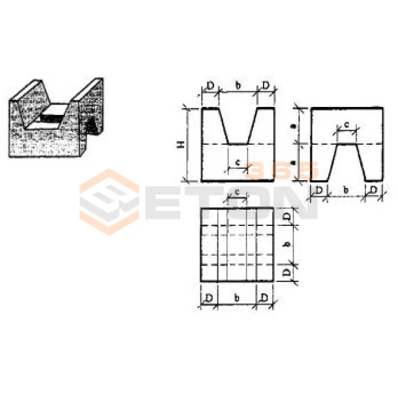 Массивы с двумя трапецеидальными прорезями ВСП 33-03-07 МТ 13