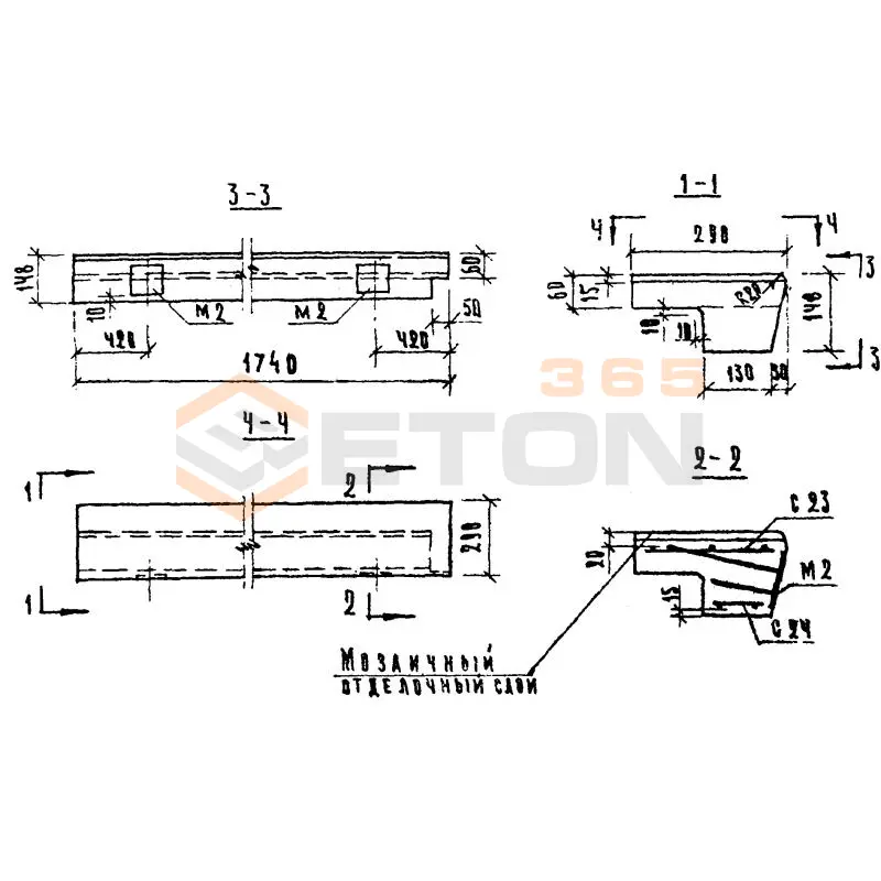 Площадочные вкладыши Серия 1.155-1 ЛС 15 п (1.155-1)