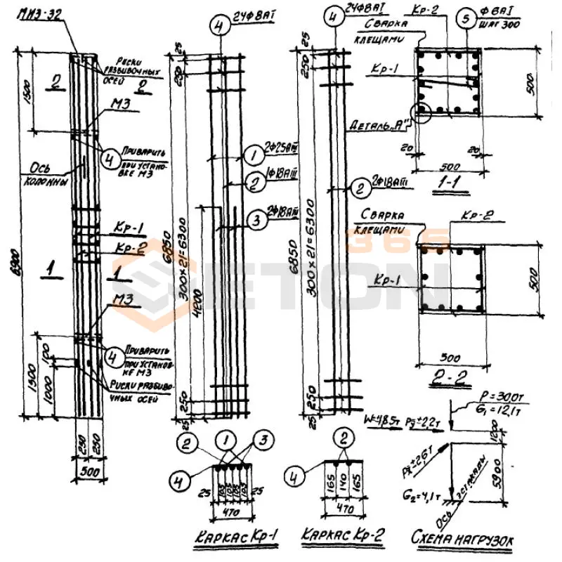 Колонны Серия 3.015-2 К 32-1 (3.015-2)