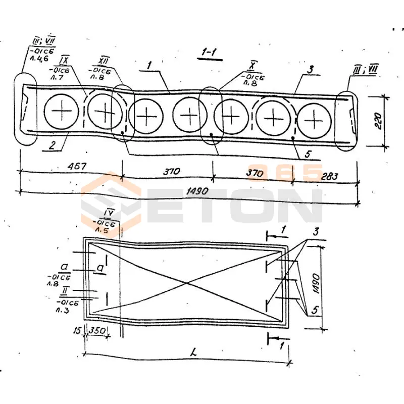 Плиты многопустотные Серия 1.141.1-23с ПК 8-30-15 с8 (1.141.1-23с)