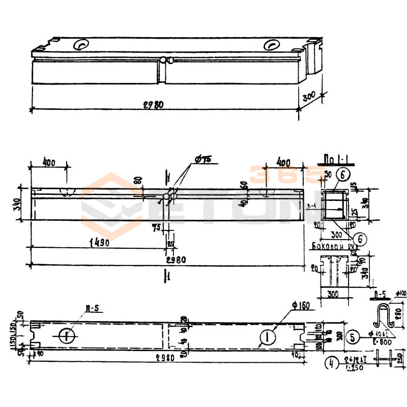 Блоки внутренних стен Серия 1.134-1 ВБ 30-33 (1.134-1)