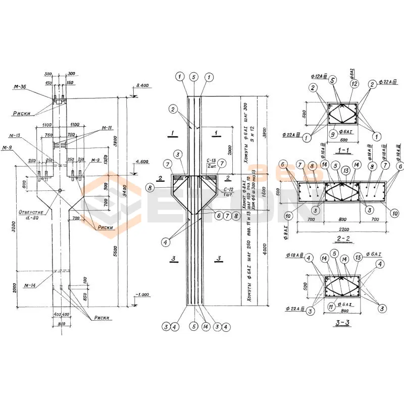 Колонны Серия КЭ 01-49 КП 6-142