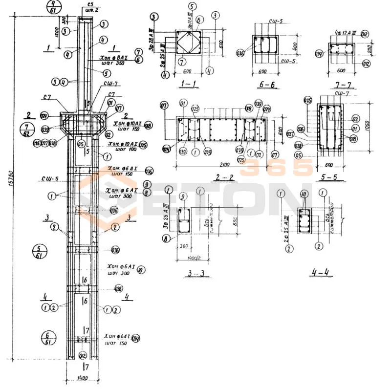 Колонны Серия КЭ 01-52 КД 12-7