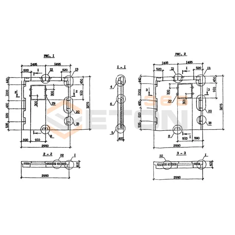 Панели наружных стен Серия 1.090.1-2с 6ПСЛ 30-33-4-2 птс (1.090.1-2с)