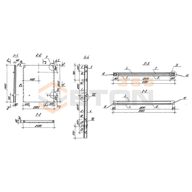 Панели стеновые плоские Серия 3.900.1-10 ПС 2-36 кн