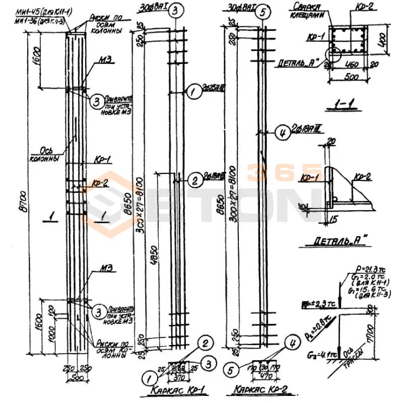 Колонны Серия 3.015-3/77 К 11-3 (3.015-3/77)
