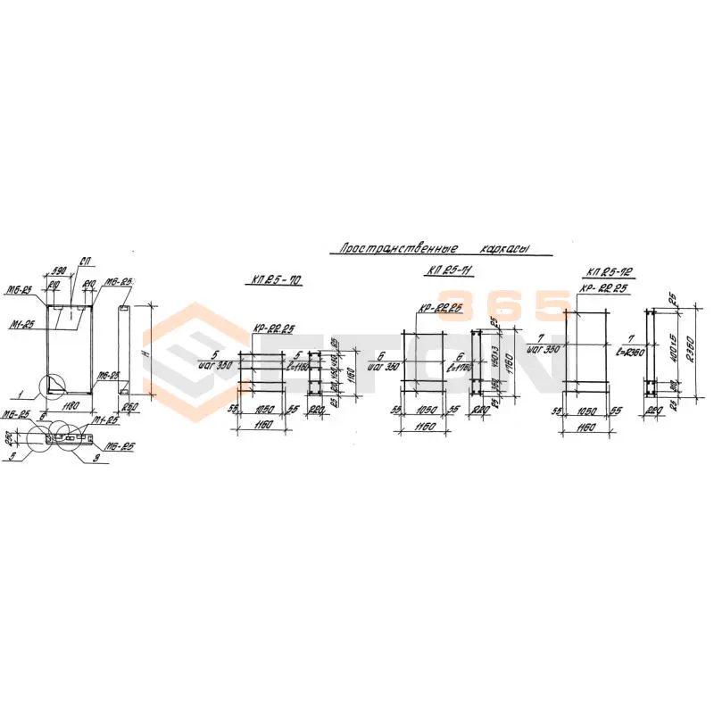 Панели стеновые толщиной 250 мм Серия 1.030.1-1/88 ПС 12-24-2,5 я