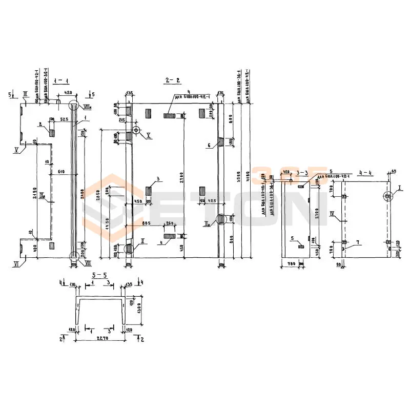 Блоки шахт лифтов Серия 1.089.1-1 БШЛ 100-36-1