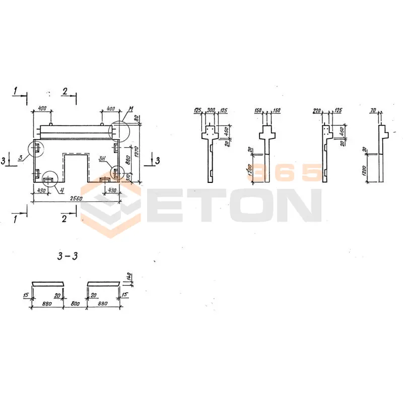 Диафрагмы жесткости серия 1.020-1/87 ( 1.020.1-7, 1.020-1/83, ИИ 04-1, 1.020.1-3пв ) 2ДП 26-20