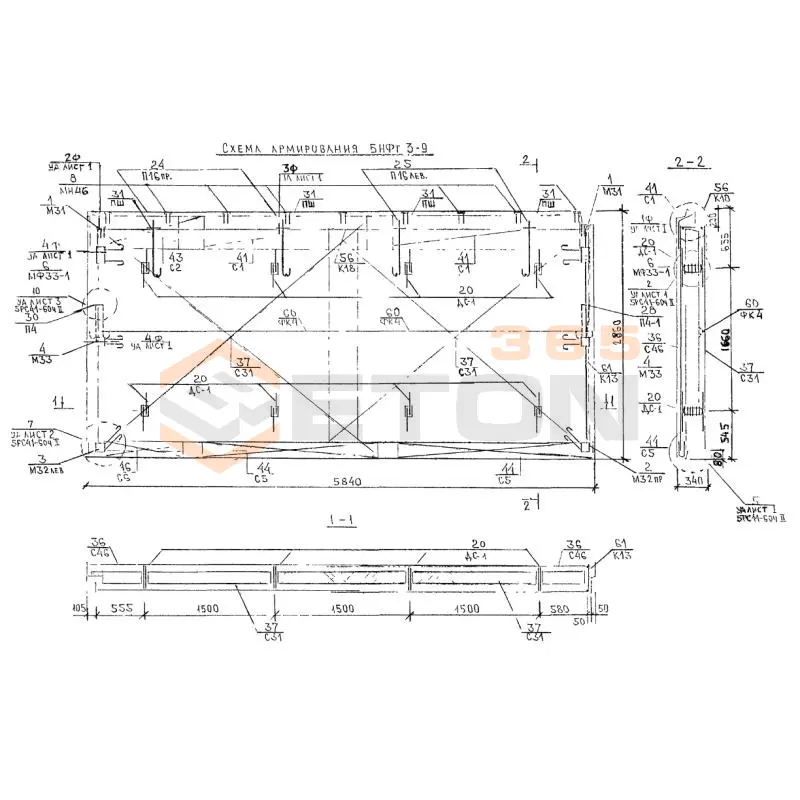 Панели наружных стен фризовые Альбом 5РС 41-61 5НФт 3-9 (Альбом 5РС 41-61)