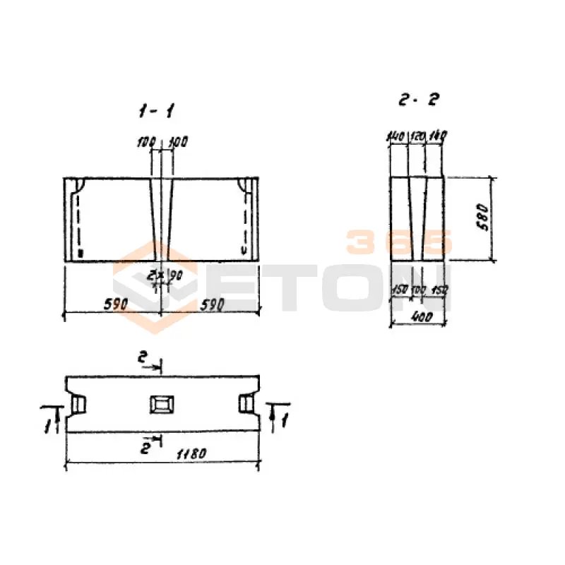 Блоки бетонные ТПР 709-09-29.84 ФБС 12-4-6 ти (ТПР 709-09-29.84)