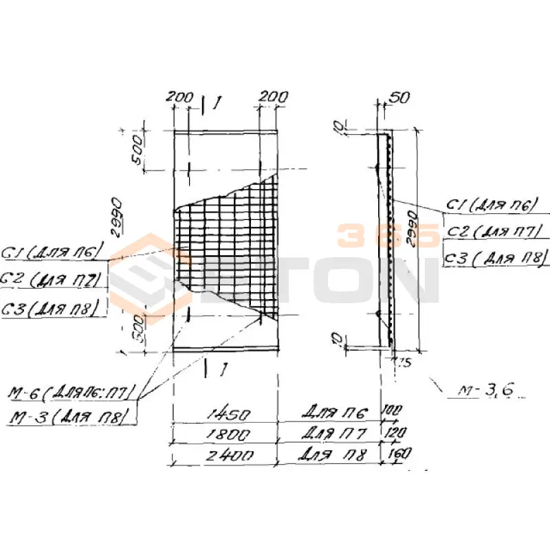 Плиты перекрытия П Серия ИС 01-04 П 8 л