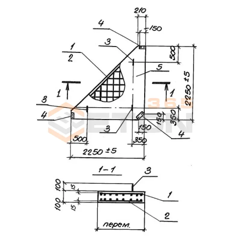 Плиты Серия 3.012-3 П 22,5-22,5 (3.012-3)