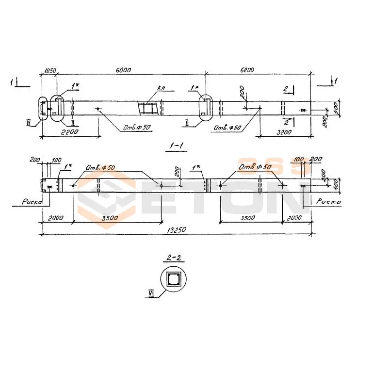 Колонны Серия 1.020.1-4 2КНО 60-60-4-40-00