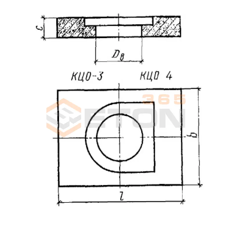 Плиты дорожные с нишей для люка ГОСТ 8020-80 КЦО 3 (ГОСТ 8020-80)