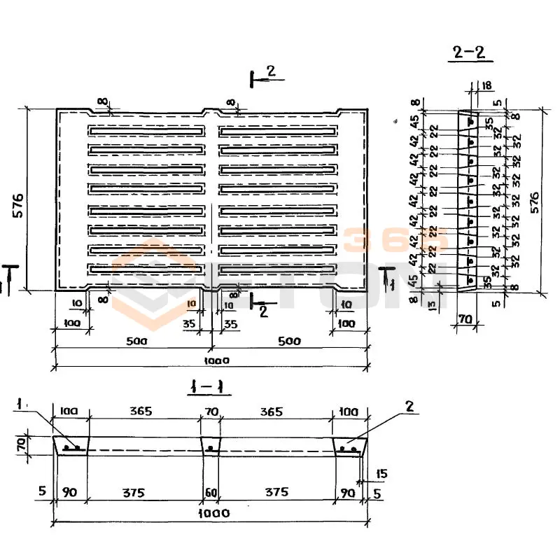 Решетки перекрытий каналов Серия 3.818.9-2 3РП 100-58