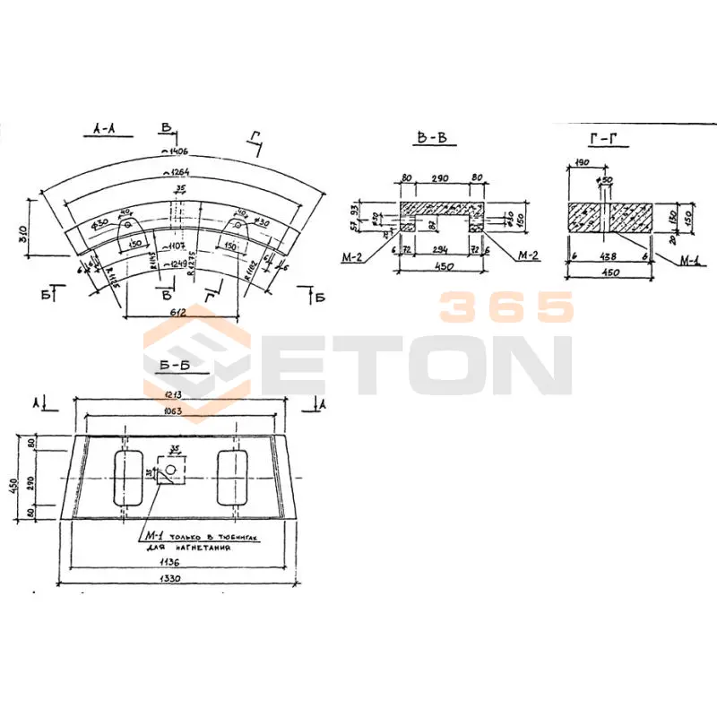 Блоки наружной обделки Альбом ПС 192 ТБ 26 у