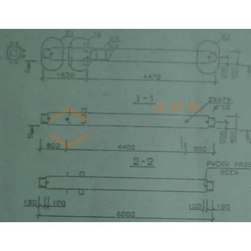 Колонны сечением 400х400 мм для зданий с высотами этажей 5,4-6,0 и 6,0 (7,2) м Серия 1.020.1-2с/89 3КС 60-60-4