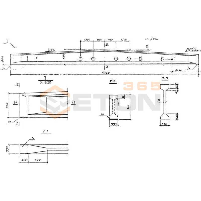 Балки двутавровые Серия 1.462.1-16 2БСД 18-7 АтIVс а (1.462.1-16)