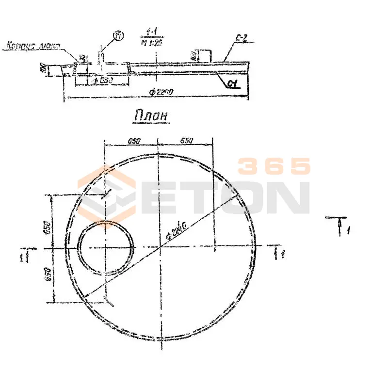 Плиты перекрытия колодцев Серия 3.820-9 ПП 20-1-1 б