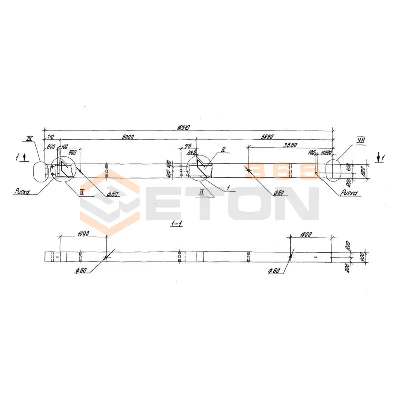 Колонны высотой 6,0; 7,2 м Серия 1.420.1-19 К 47-1