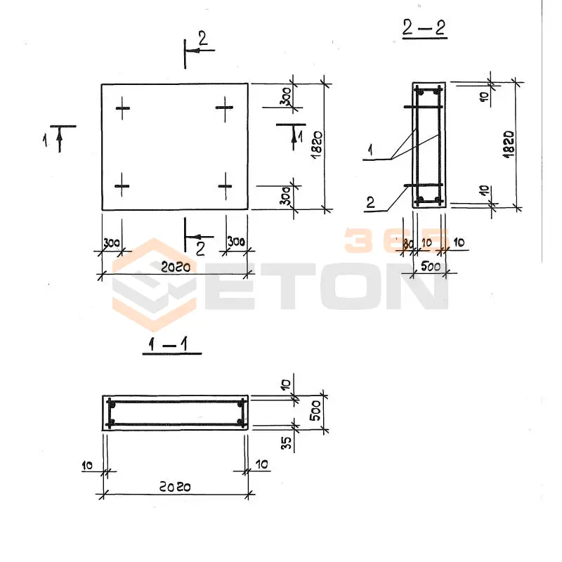 Плиты фундамента Серия 1.189.1-8 ПФ 18-20-40
