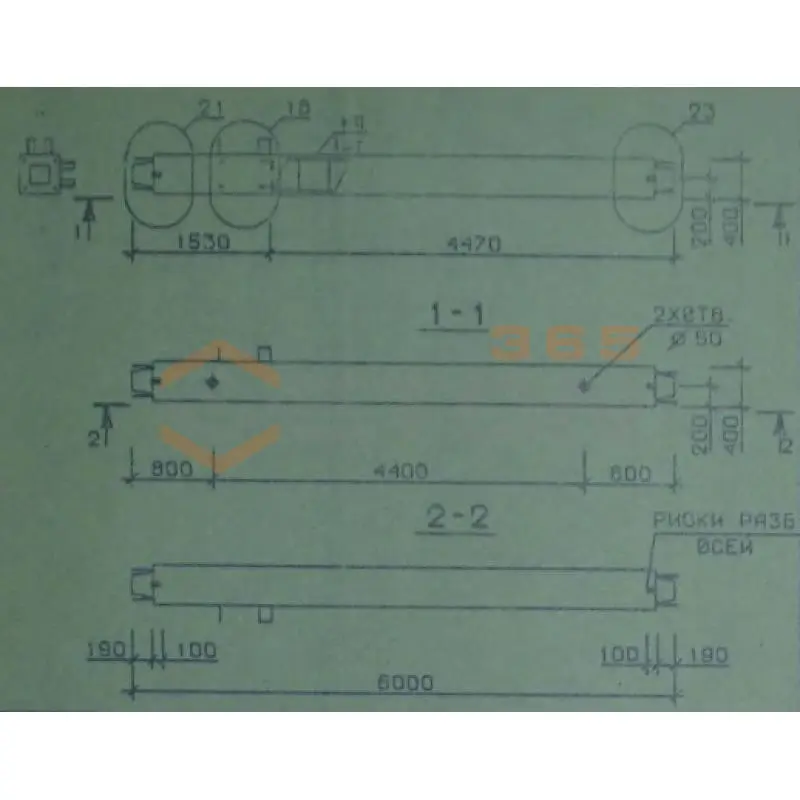 Колонны сечением 400х400 мм для зданий с высотами этажей 5,4-6,0 и 6,0 (7,2) м Серия 1.020.1-2с/89 5КС 60-60-13 с