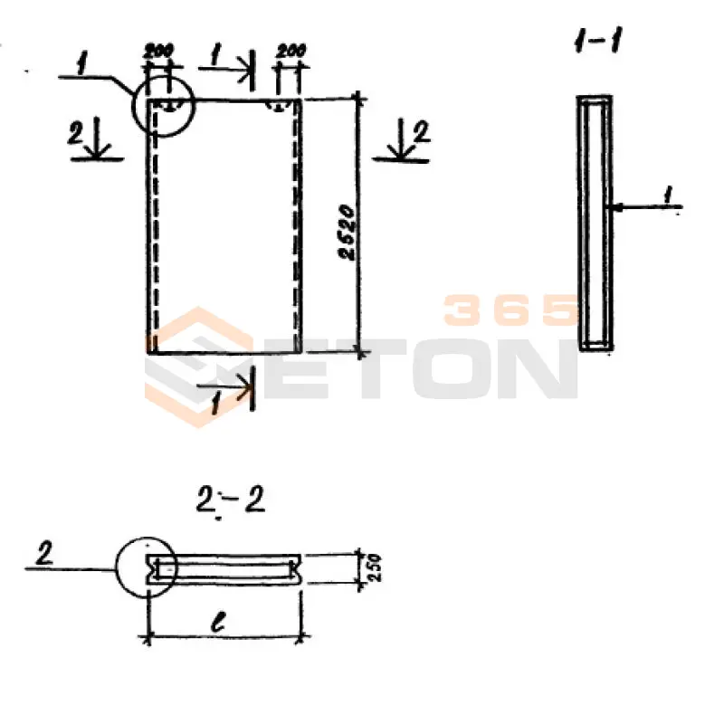 Блоки стеновые внутренние ТП 213-2-183 СБВ 15-25-2,5-8 я (ТП 213-2-183)