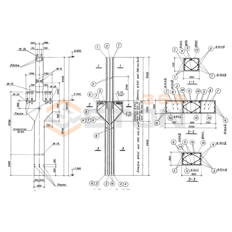 Колонны Серия КЭ 01-49 КП 6-143