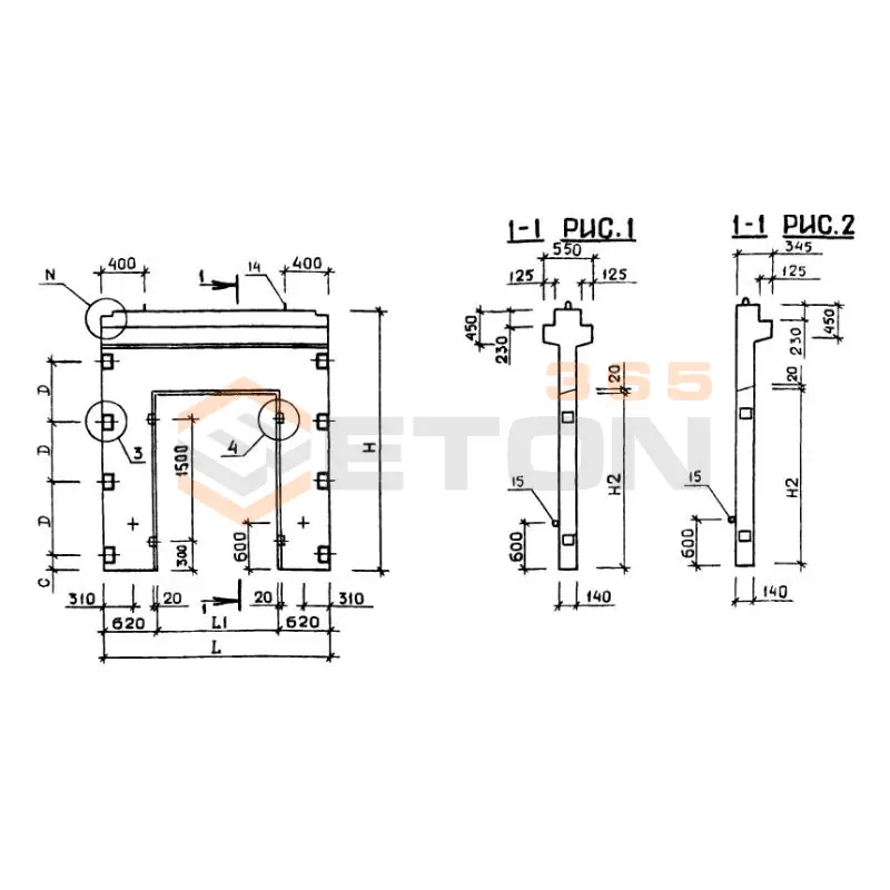 Диафрагмы жесткости Серия 1.020-1 1ДП 32-36 (1.020-1)
