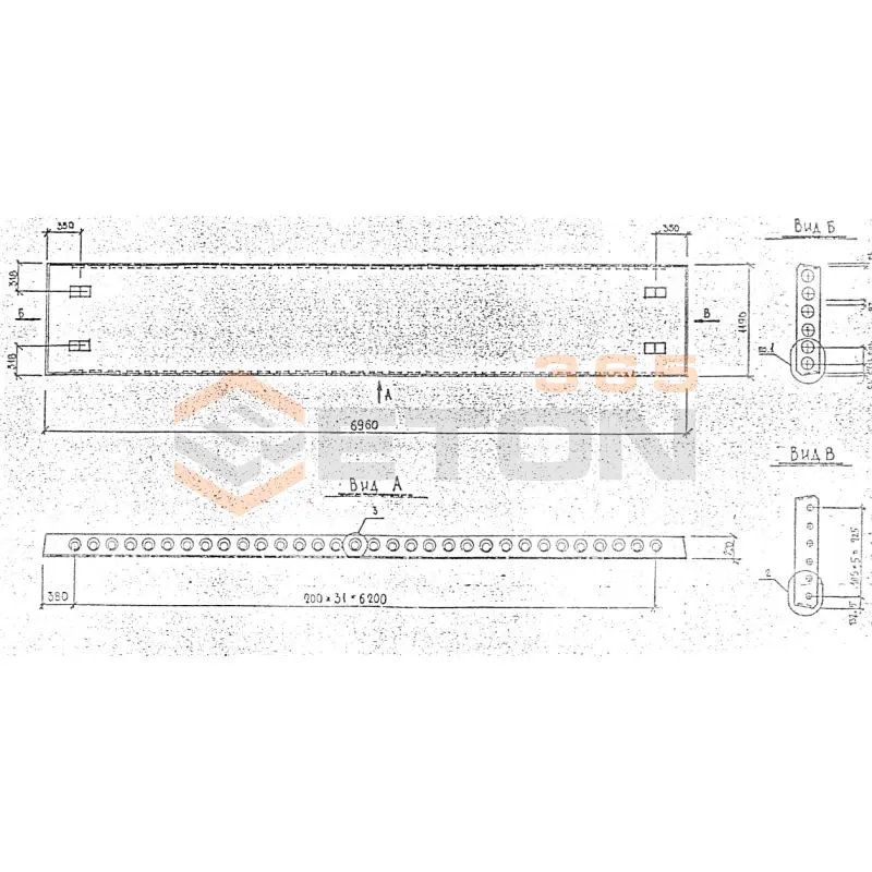Панели перекрытий многопустотные Серия 1.241.1 КЛ-3 ПК 70-12-8 АтVт