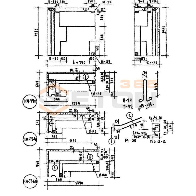 Блоки стеновые Серия 03-05 НМ 77 п