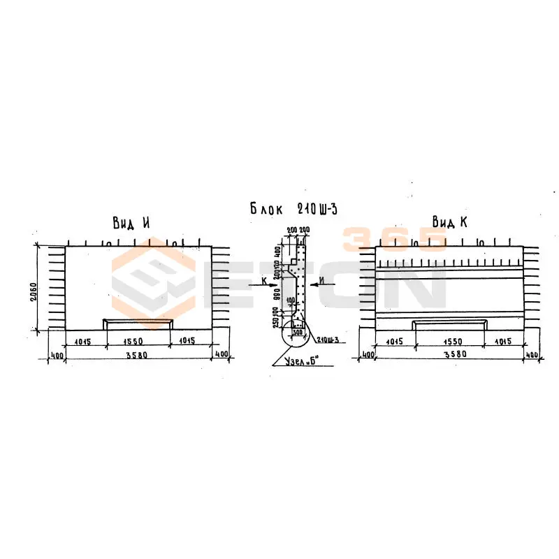 Блоки шкафных стенок Серия 3.503-23 210Ш 3