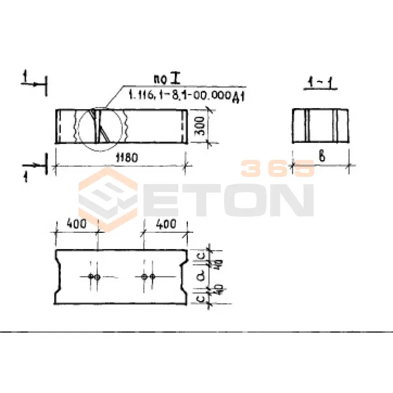 Фундаментные блоки сплошные ФБС серия 1.116.1-8 и ГОСТ 13579-78 ФБС 12-6-3 с