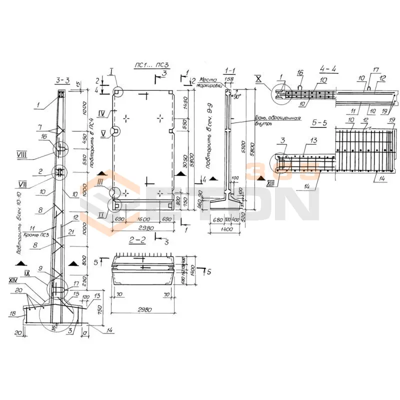 Панели стеновые Серия 3.900.1-10 ПСП 54 к11 ш