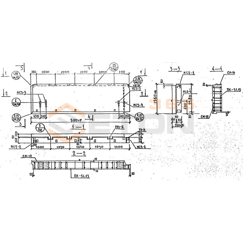 Панели наружных стен Серия 1.232 КЛ-2 НР 2-51-15-35 (1.232 КЛ-2)