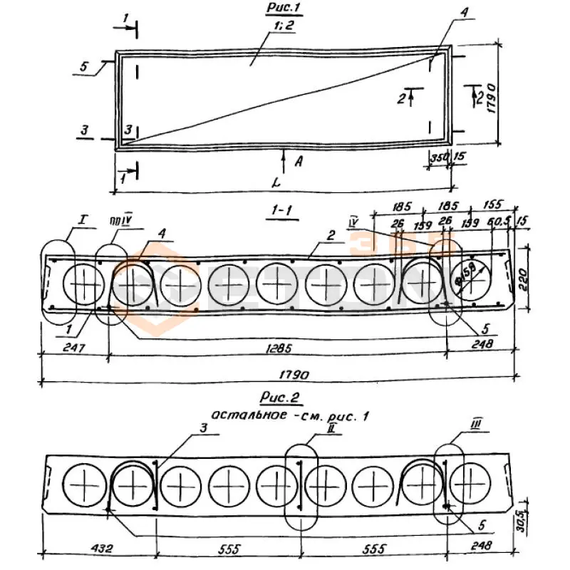 Плиты многопустотные Серия 1.141.1-28с ПК 29-18-4 АIIIт с7а (1.141.1-28с)
