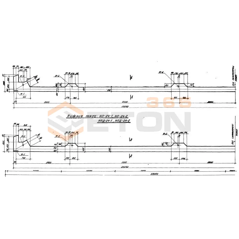Нижние пояса Серия ПК 01-27 НП 24-1