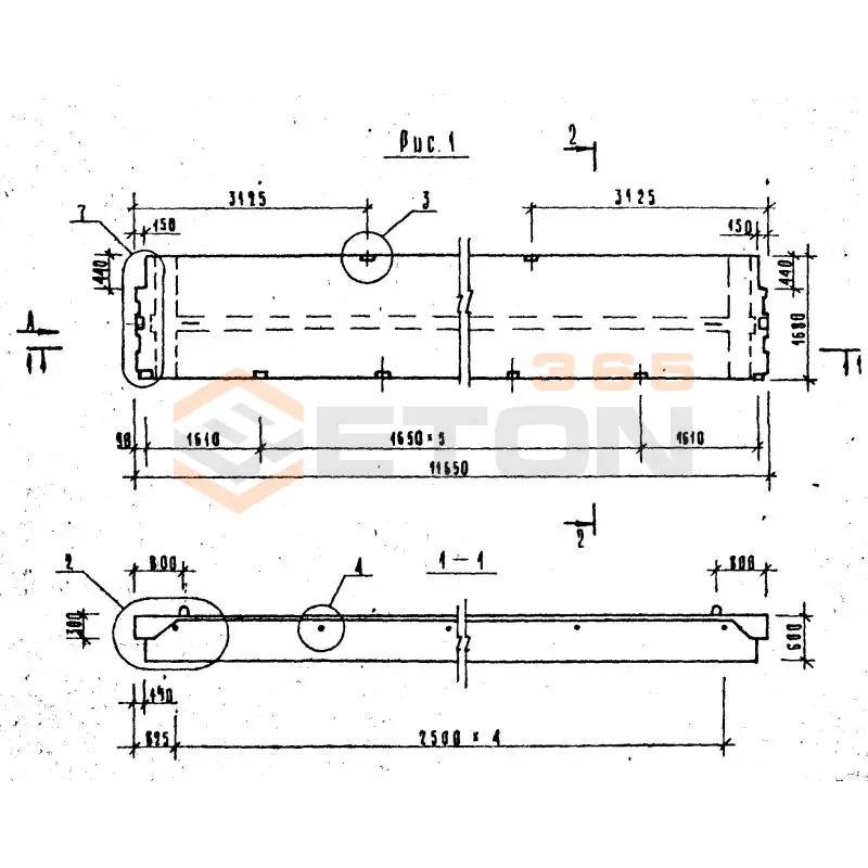 Плиты перекрытий Серия 1.042.1-2 ПТ 116-17-8 АIVт