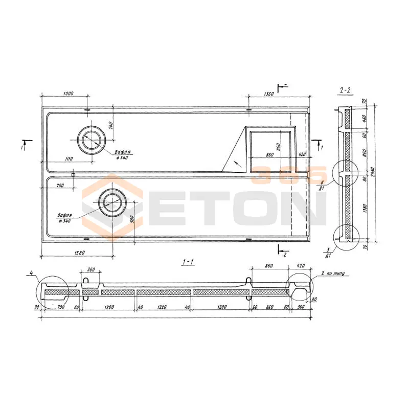 Панели кровельные Серия 1.100.1-7 3КПТ 60-30-18 АIV-1