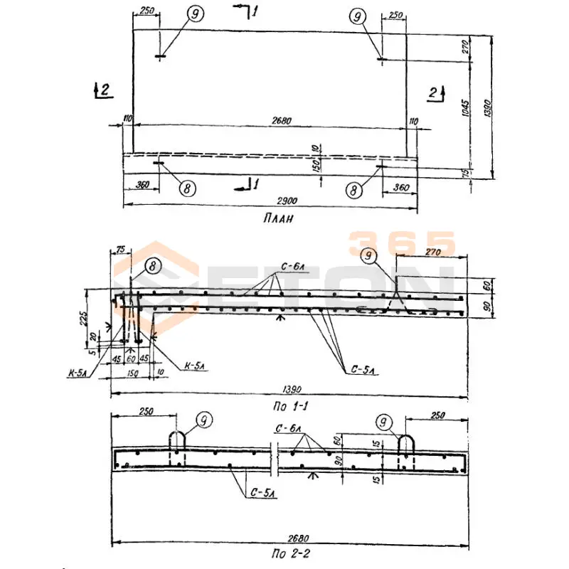 Лестничные площадки Серия ИИ 01-02 Л 6 (ИИ 01-02)