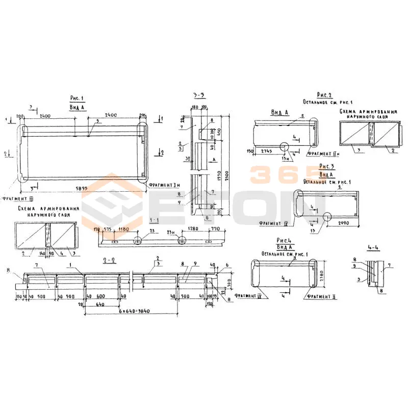 Панели парапета трехслойные Серия 1.138.1-18 3НЧ 59-25-30-150 т-3,1-2 (1.138.1-18)